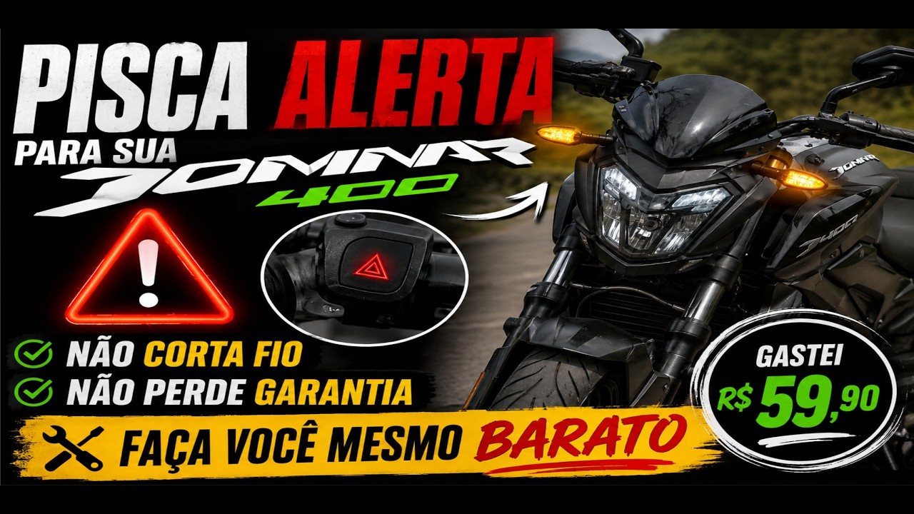 Pisca Alerta na sua Dominar 400, instale você mesmo!