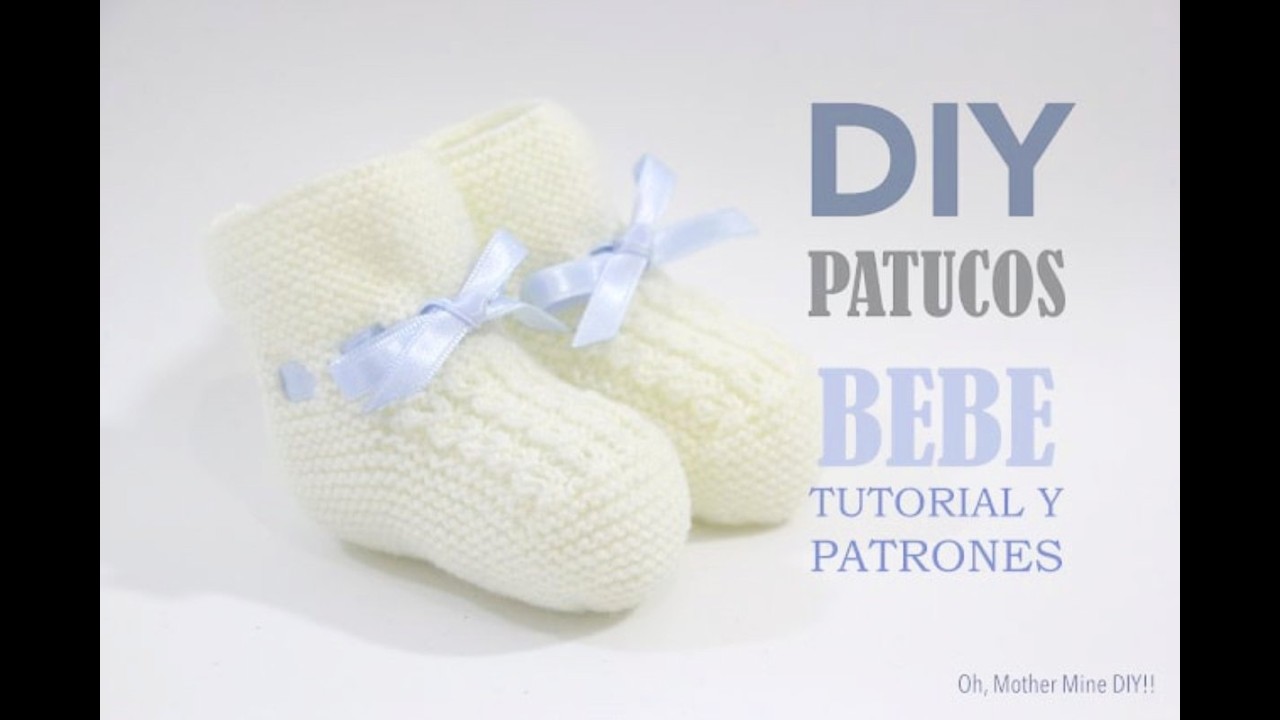 Tutorial y patrones patucos de bebé tejidos