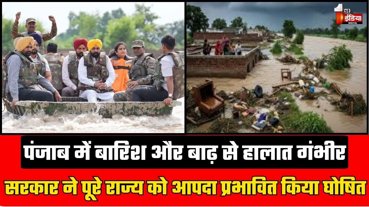 Punjab Floods: सभी 23 जिलों में 1200 से अधिक गांव बाढ़ की चपेट में, आपदा प्रभावित प्रदेश घोषित