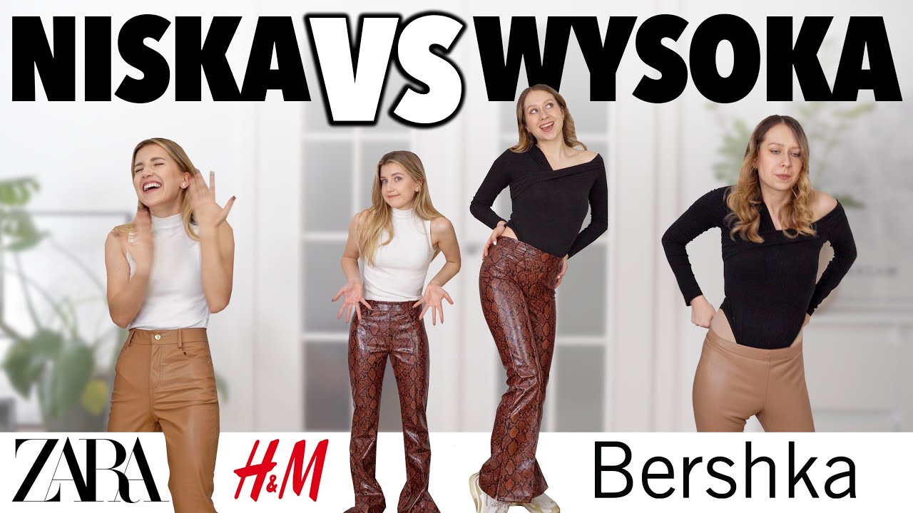 157 vs 175 MIERZYMY SPODNIE ZE SZTUCZNEJ SKÓRY  Z BASIA KASZUBA / Zara, H&M, Bershka