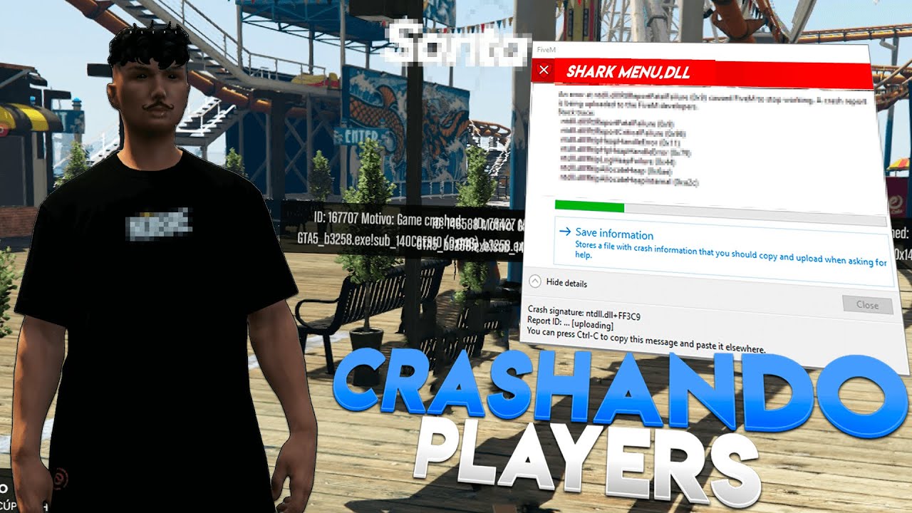CRASHANDO PLAYERS DE SHARK MENU NO GTA RP 🤣🤣🤣! MELHORES MOMENTOS