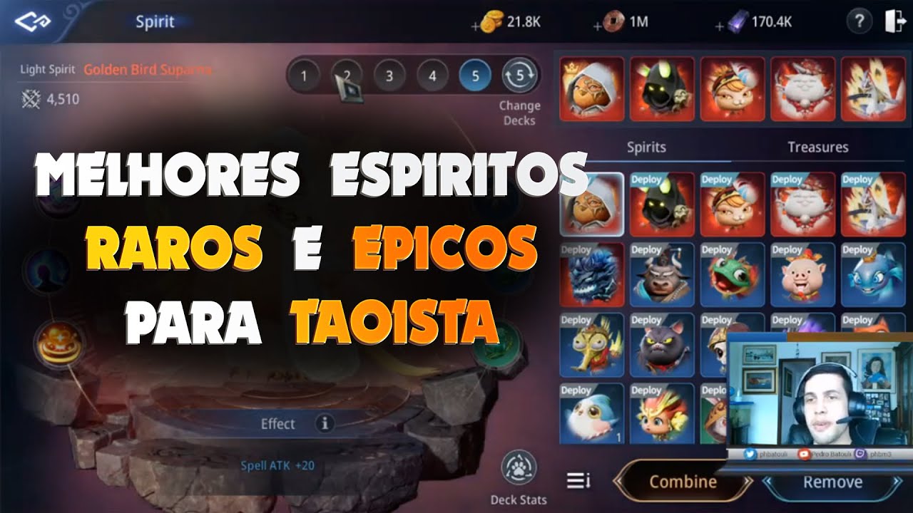 Taoista TOP 1 SA dando dicas de ESP&Iacute;RITOS l MIR4