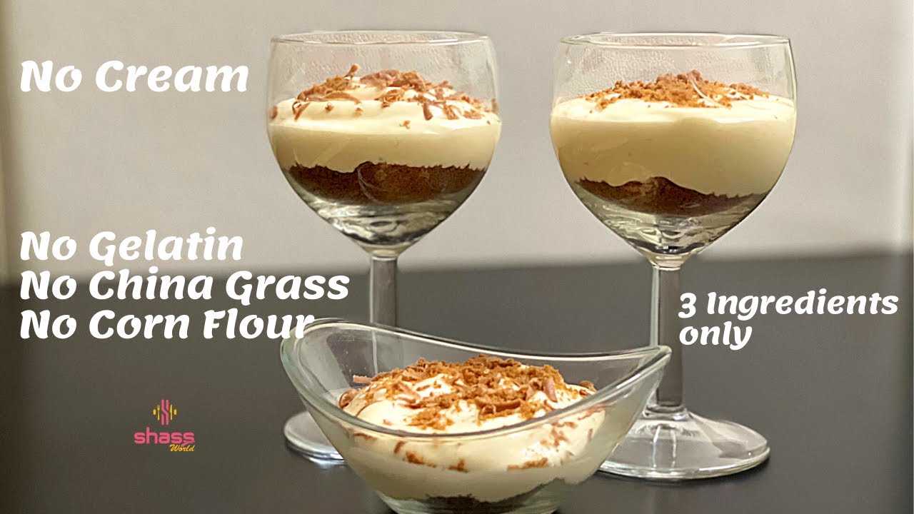 Lemon Mousse Pudding | Lemon Pudding | Pudding Recipe | 3 Ingredient Pudding | SHASS WORLD 127