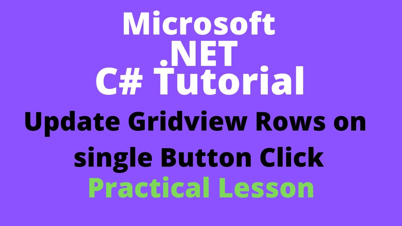 C# Tutorial - Update Gridview Row on Button Click in Asp.net | C# with SQL server | Easy Simplify