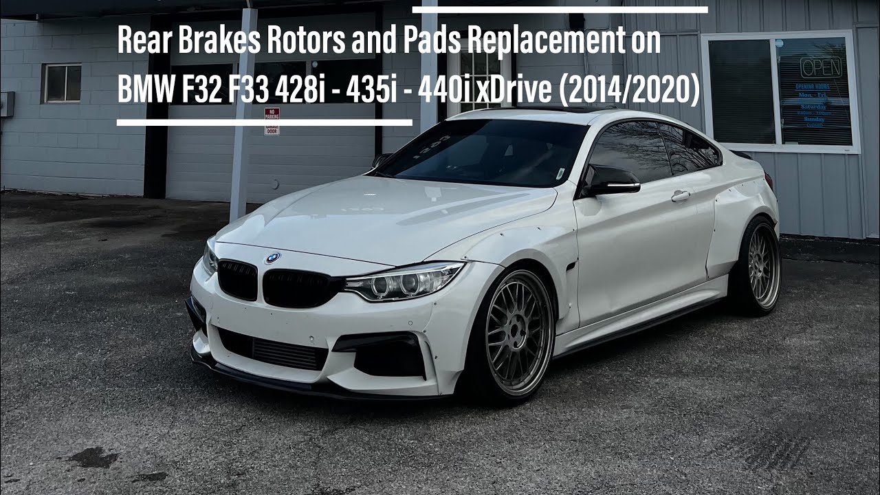Rear Brakes Rotors and Pads Replacement on BMW F32 F33 428i - 435i - 440i xDrive (2014/2020)