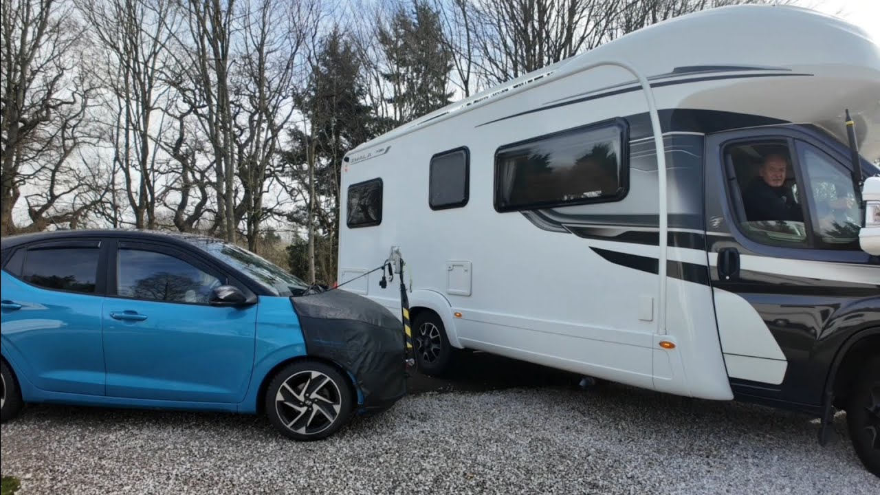 Fitting the  A Frame to the car for towing @towbar2towcar #autotrail #camc
