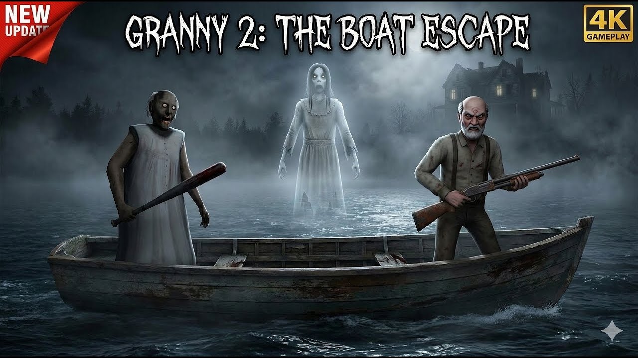 Granny 2 Boat Escape 😱 | Granny, Grandpa & Slendrina Ka End? | Horror Gameplay Live