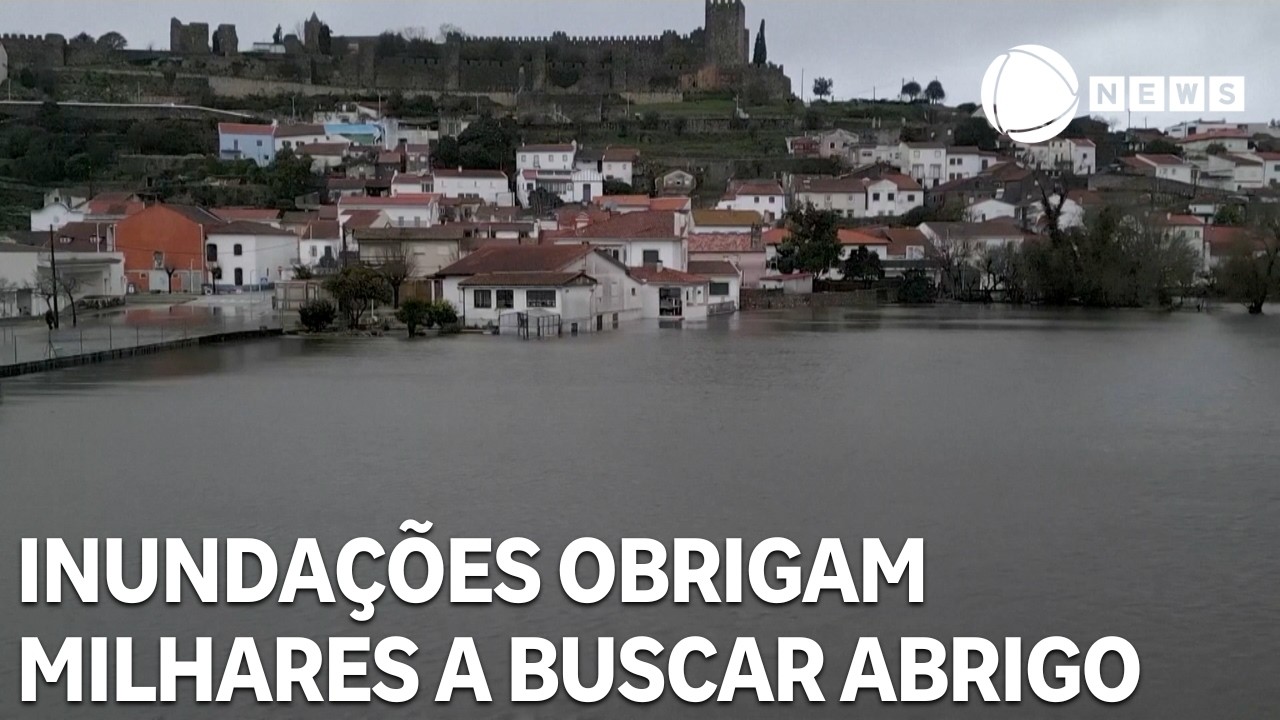 Inundações obrigam milhares a buscar abrigo em Portugal