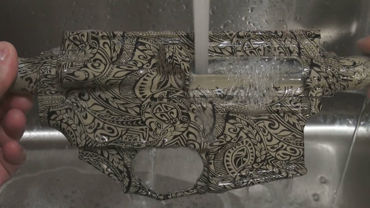 AR-15 Hydro Dipping Part 5 - Dipping the parts