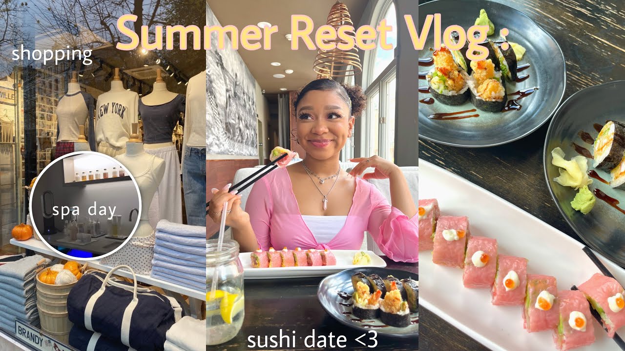 Summer reset vlog: spa day, sushi, summer cleaning, working out etc!