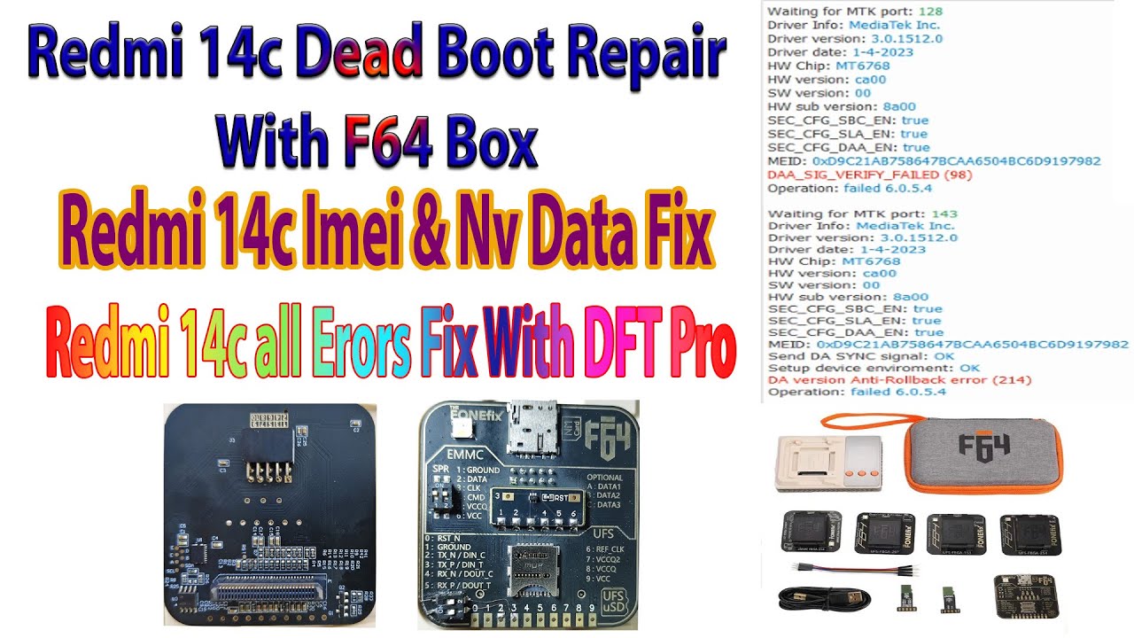 Redmi 14c Imei Repair - Redmi 14c Dead Boot Repair With F64 Box