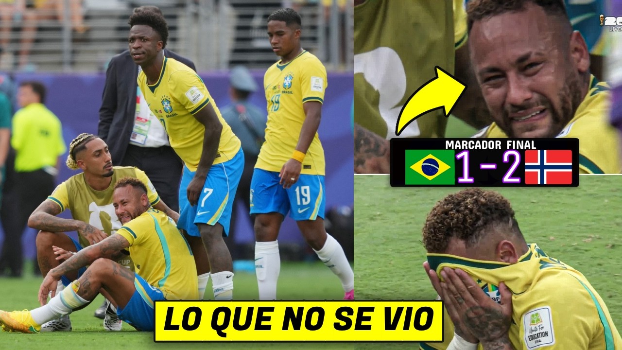 MIRA LO QUE NO SE VIO DE LA TRAGED&Iacute;A de BRASIL vs NORUEGA, NEYMAR en DESCONSOLADO y en SHOCK😱