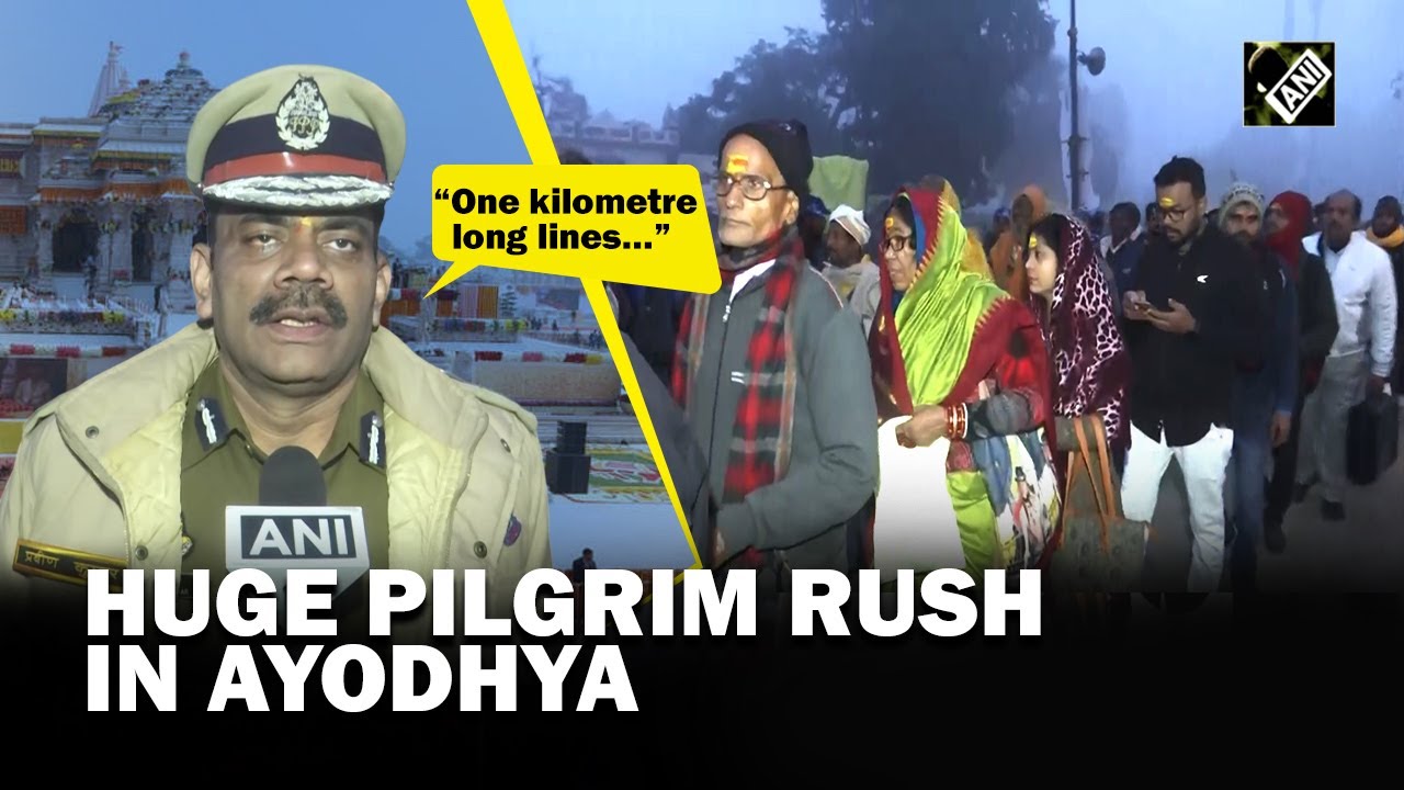 &ldquo;One Kilometre long lines&hellip;&rdquo; Huge pilgrim rush in Ayodhya for Ram Mandir darshan during Paush Purnima