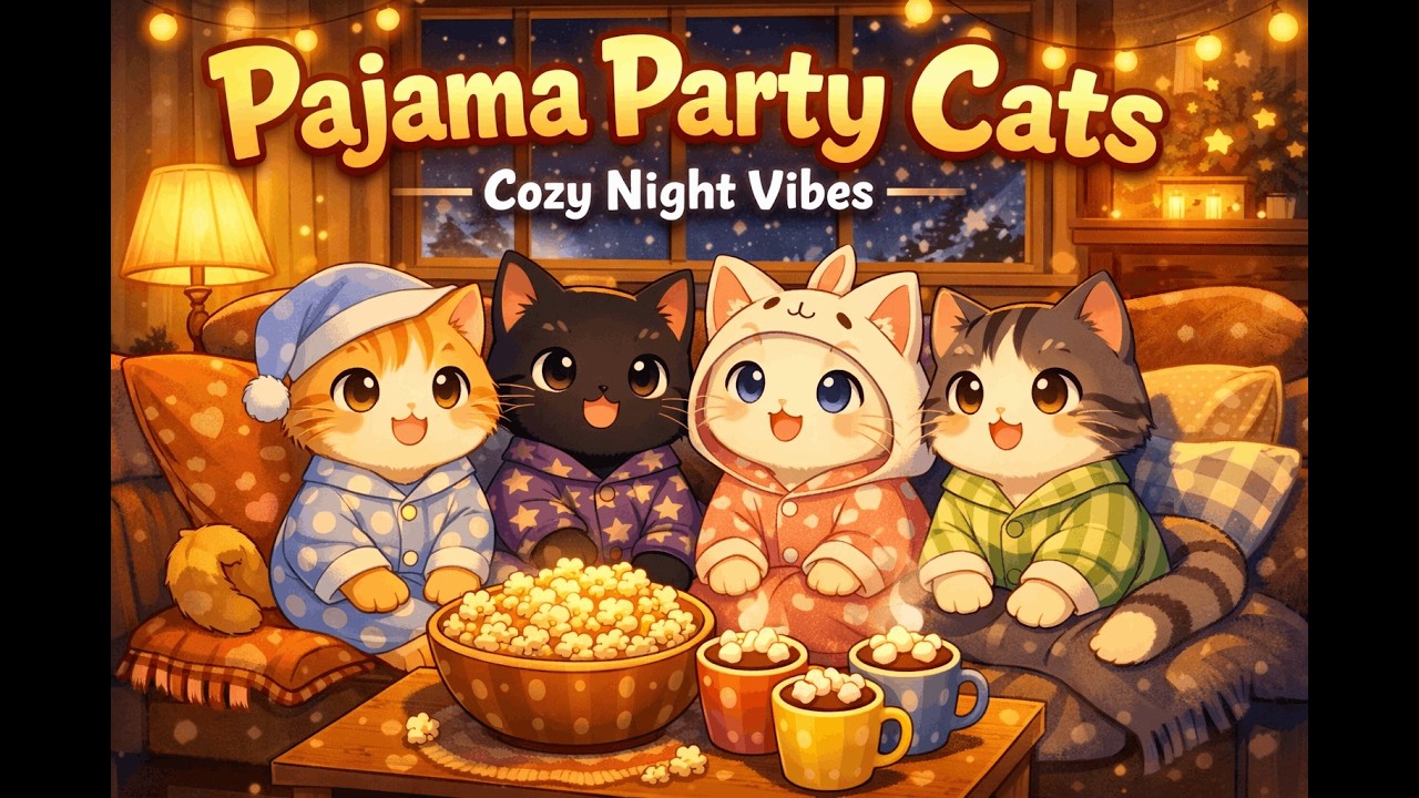 🐈 Pajama Party Cats | Cozy Night Vibes