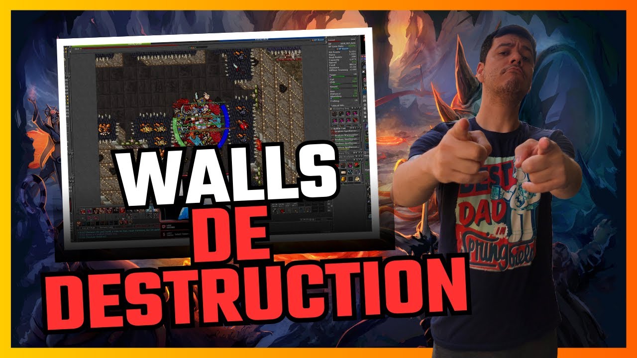 Tibia - Hunt em Draken Walls com Destruction | 550k de Profit e 1.85kk RAWXP
