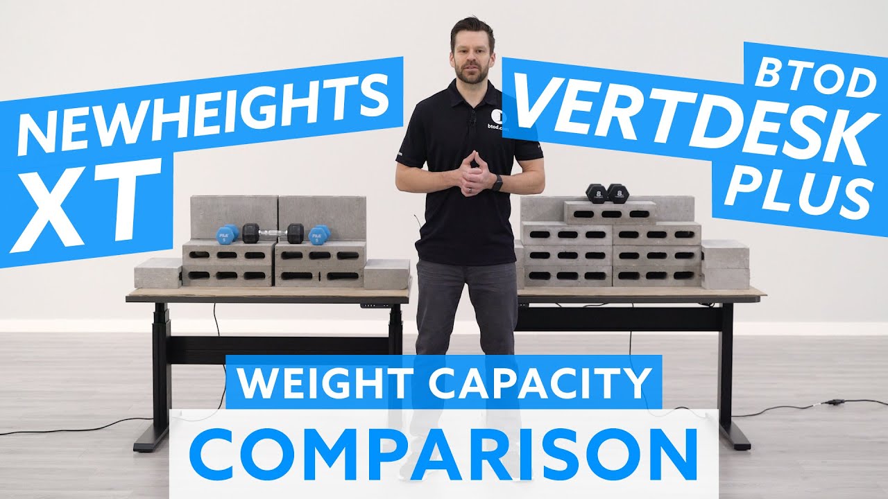 NewHeights XT vs. VertDesk v3 Plus Standing Desk  Weight Capacity Comparison