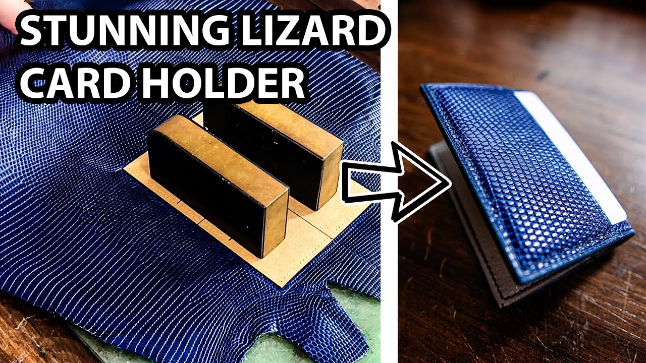 CRAFTING AN ABSOLUTELY STUNNING BLUE LIZARD CARD CASE BY HAND