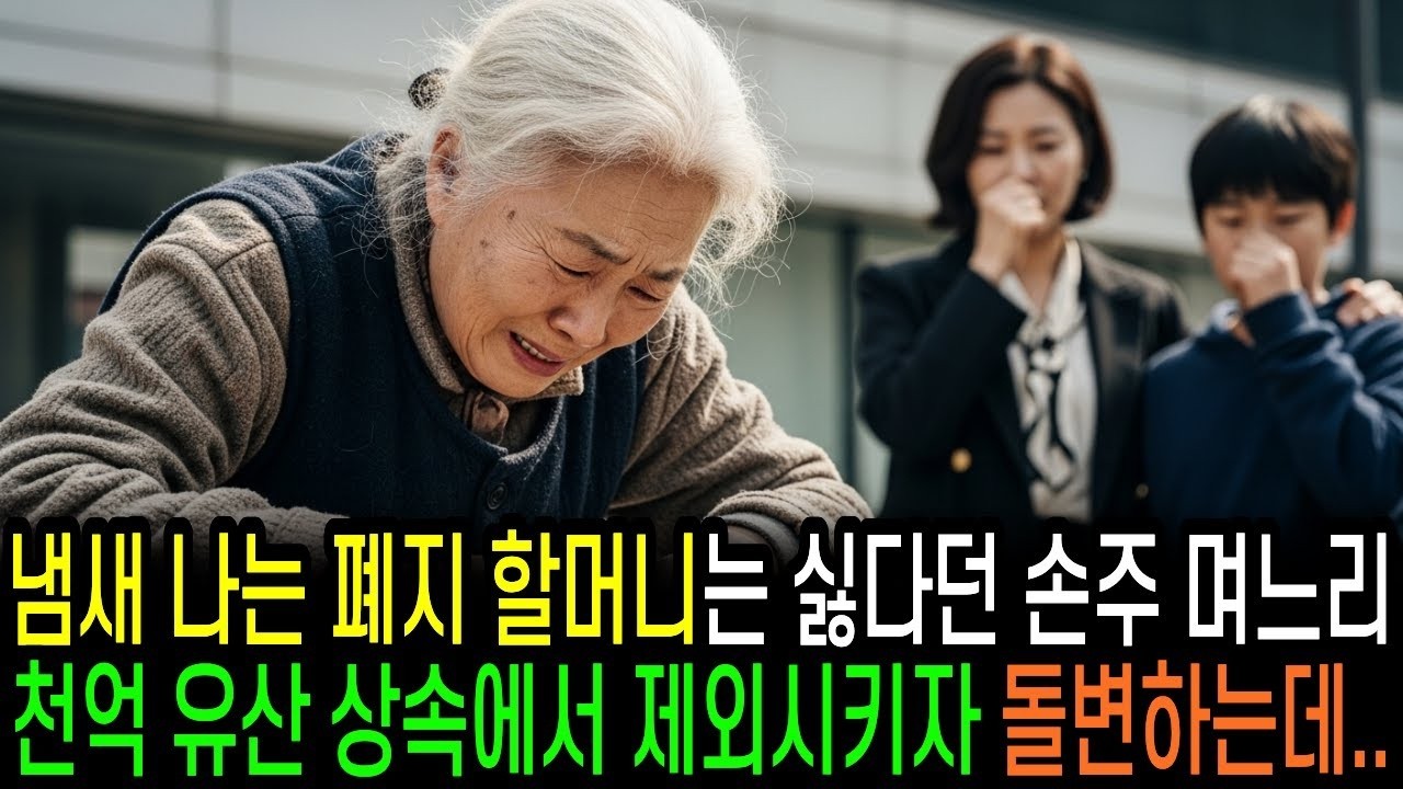 냄새나는 폐지 할머니는 싫다는 손자 며느리, 천억 유산상속에서 제외되자 싹싹 비는데