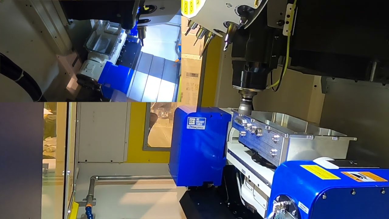 Demonstration of  RoboDrill D28 MIB  Plus Kitagawa RKT500