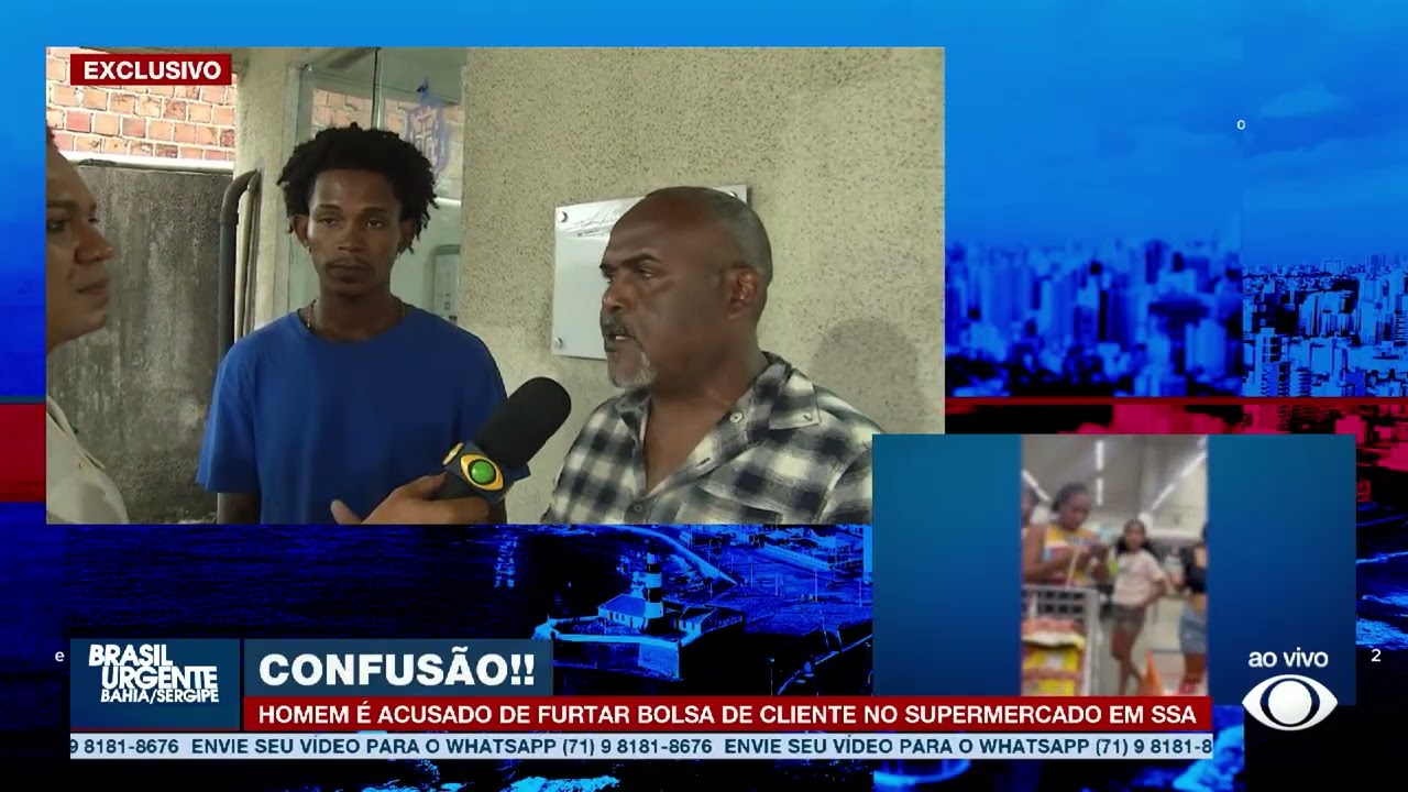 HOMEM É ACUSADO DE FURTAR BOLSA DE CLIENTE EM SUPERMERCADO DE SALVADOR | BRASIL URGENTE