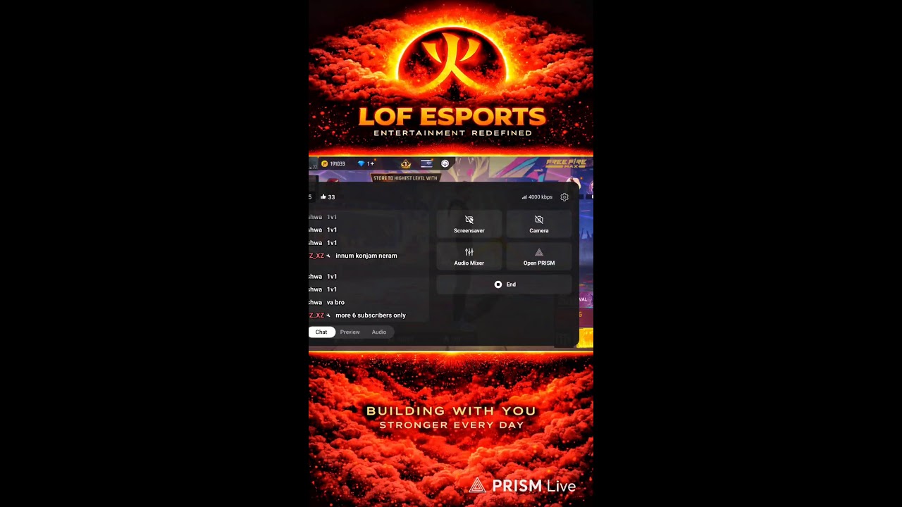 Live streaming of LOF ESPORTS