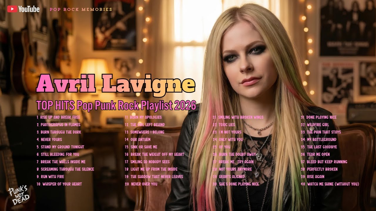 Avril Lavigne Style music 🎶 Heartbreak & Guitars &ndash; Female Punk Rock Energy 2026