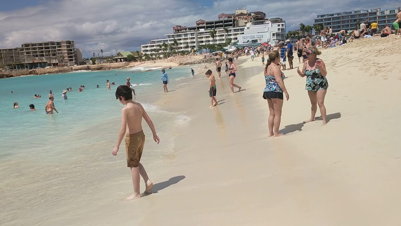 Maho Beach on Dutch side of the Caribbean island Saint Martin, territory of Sint Maarten