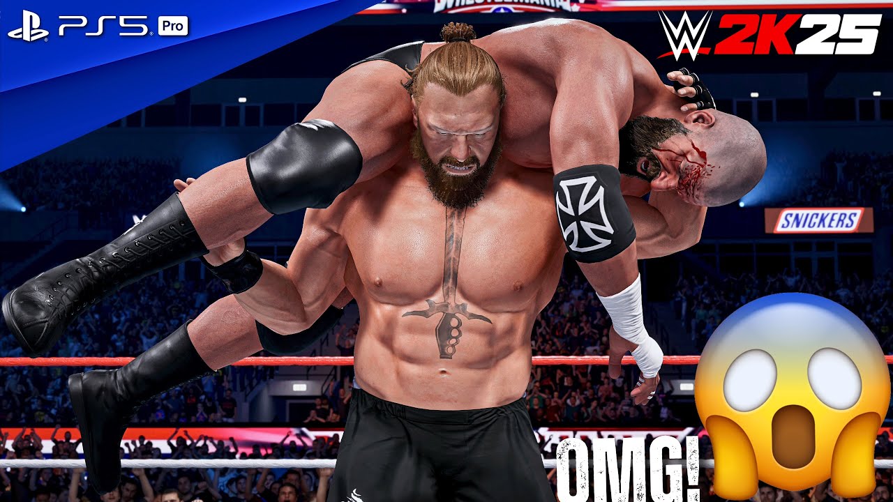 WWE 2K25 - Брок Леснар против Трипл Эйча - Матч без правил на WrestleMania 42 | PS5 Pro [4K60]