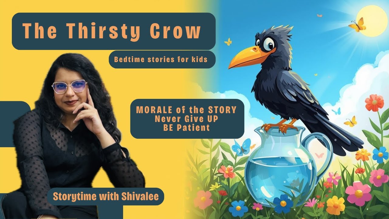 The Thirsty Crow – A Timeless Bedtime Tale Kids LOVE! Story with Moral for children