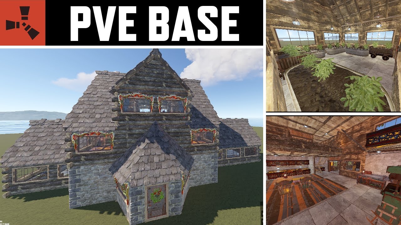 「Rust」車やヘリも収納できるオシャレなPVE拠点の作り方！！