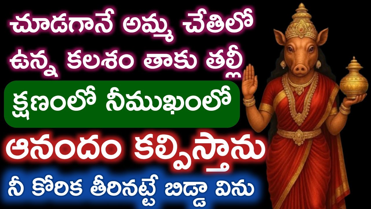 అమ్మ చేతిలో కలశం తాకు నీ కోరిక తీరి నిముఖంలో ఆనందం కల్పిస్తాను |varahidevi vaakku @Pavithratalks
