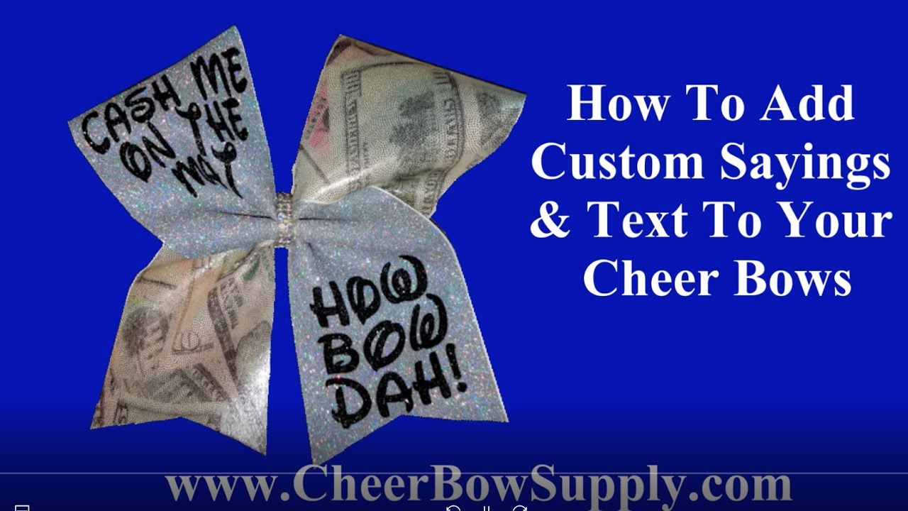 How To Make A Custom Text Glitter Cheer Bow - Cash Me At The Mat - How Bow Dah!