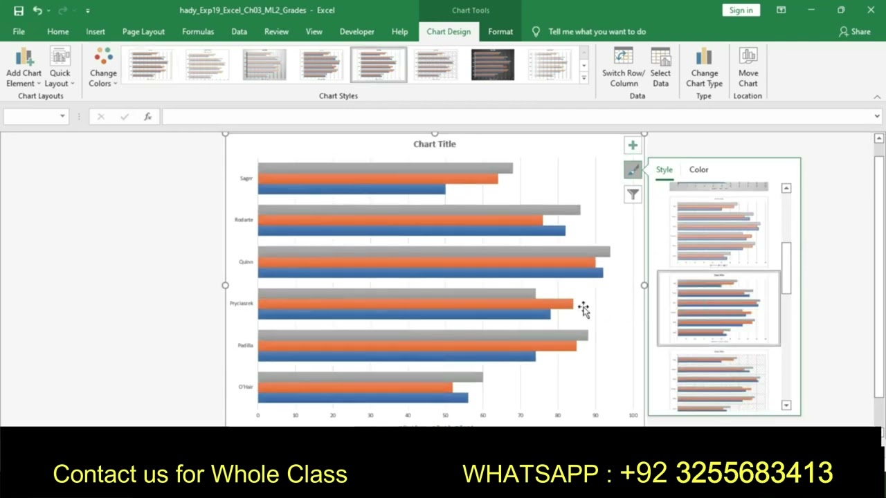 Exp19_Excel_Ch03_ML2_Grades_xlsx | Excel Chapter 3 Mid-Level 2 Grades | Excel Ch03 /100% Solution