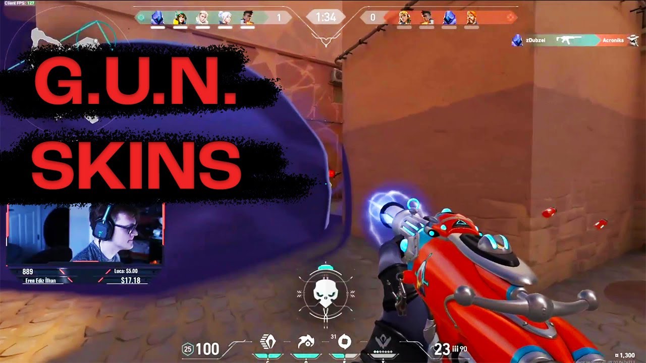 POPPING OFF WITH THE G.U.N SKINS - GRATIVATIONAL URANIUM NEUROBLASTER GAMEPLAY! VALORANT RANKED