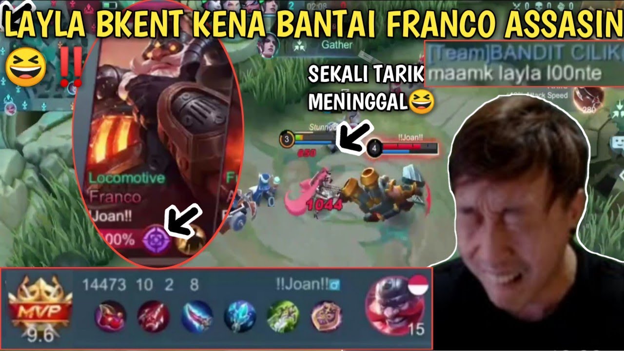 LAYLA EXP LANE BKENT DIBANTAI FRANCO ASSASIN, SEKALI TARIK MENINGGAL WKWKWK...