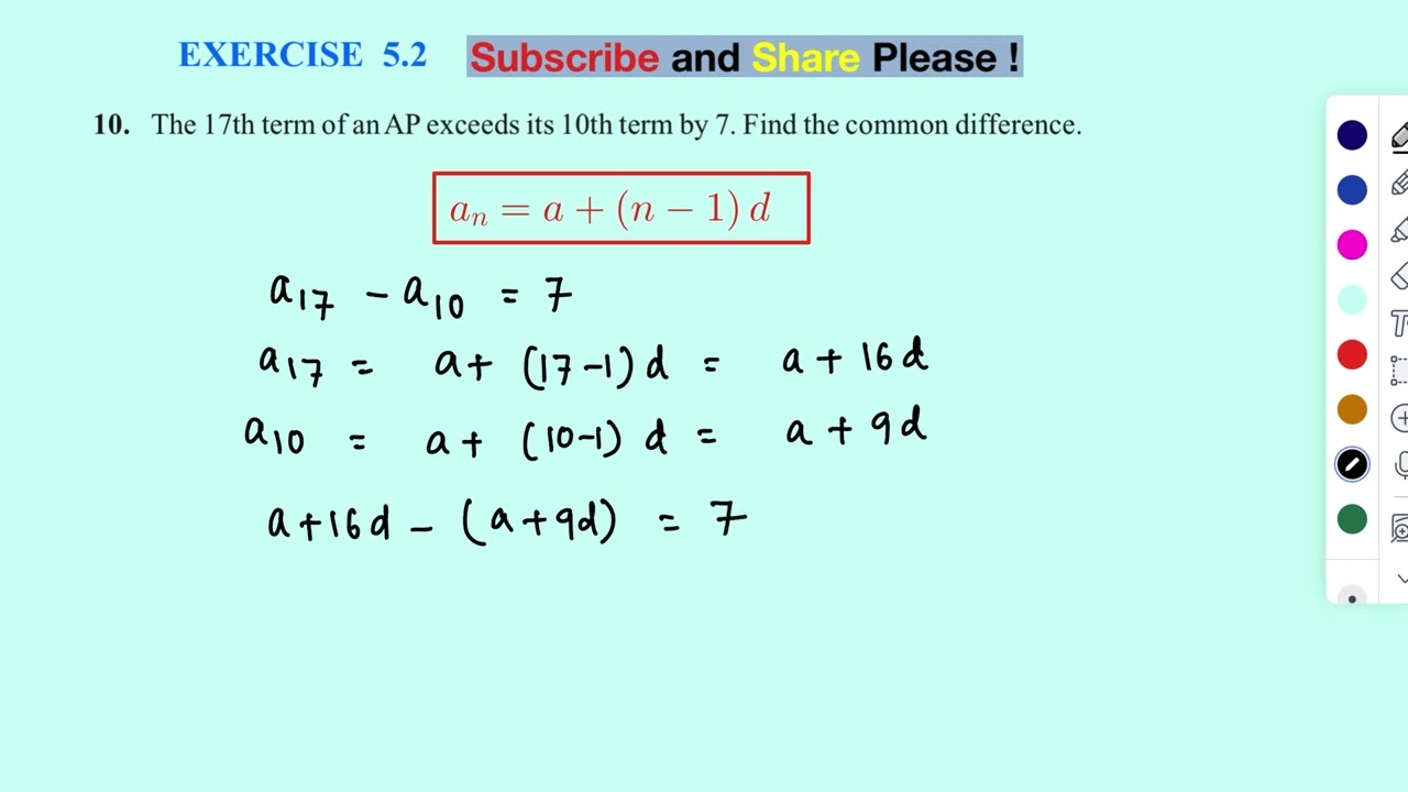 Class-10 | MATH. | NCERT Chapter-5.2 | ARITHMETIC PROGRESSION | Question# 10.
