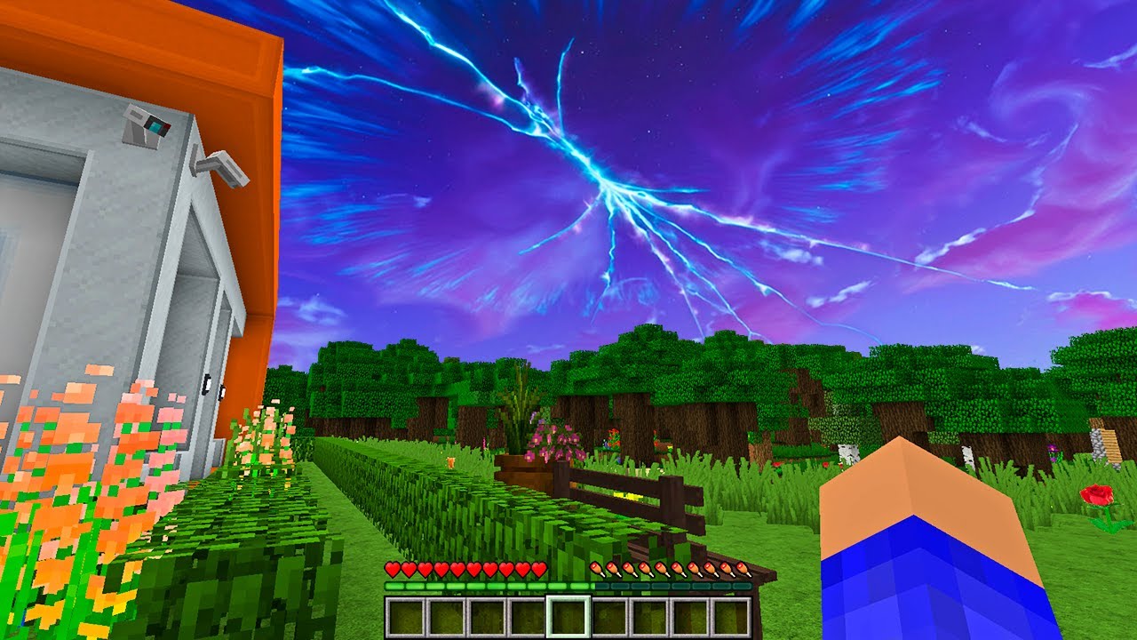APARECE UNA GRIETA GIGANTE EN EL CIELO EN MINECRAFT TROLL 😱
