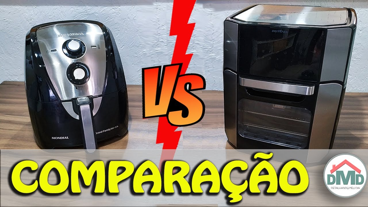 Comparação das Fritadeiras Mondial AF-55 e Britânia Oven BFR2100P / BFR2100