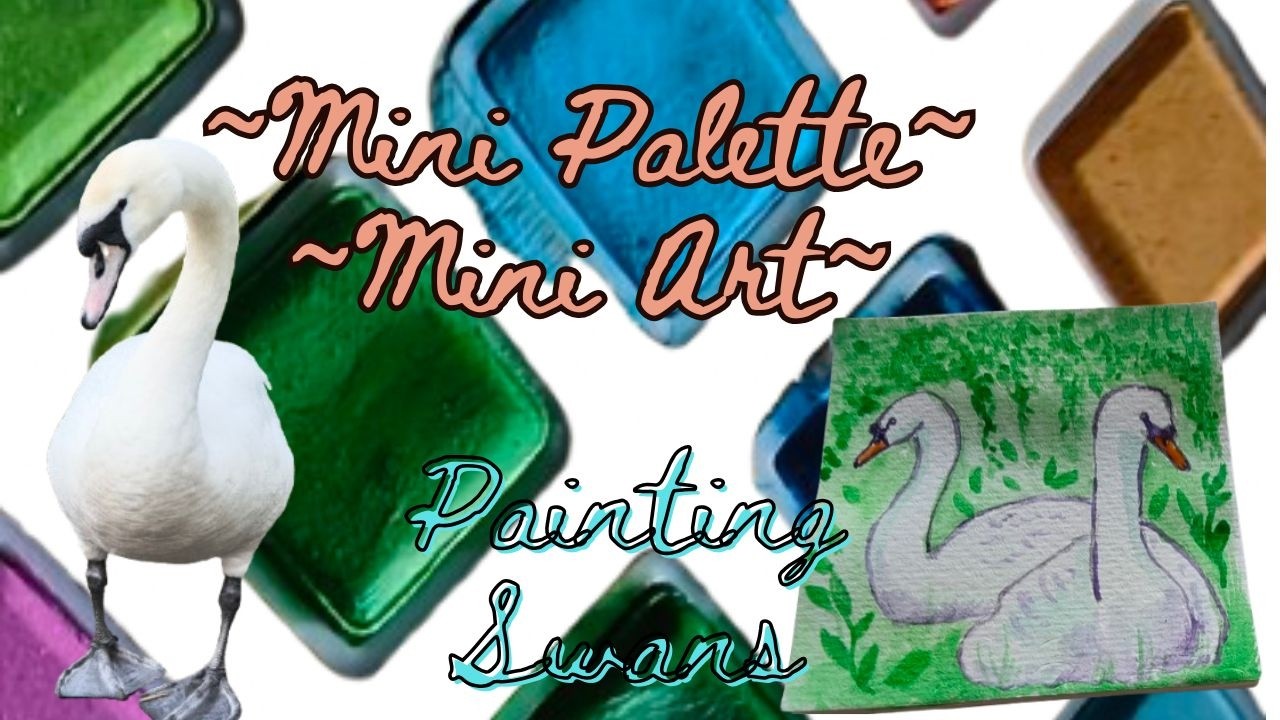 Making a small watercolour painting using a mini palette. Relaxing calm watercolour art.~~~