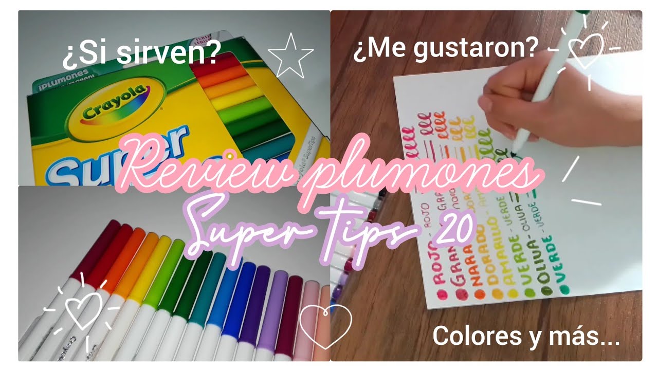 Review plumones crayola súper tips 20 ll Lesli Romero
