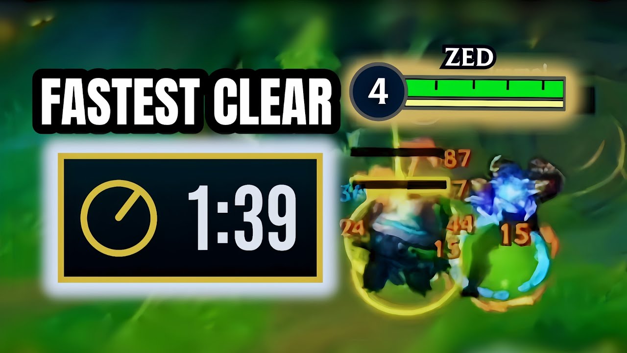 FASTEST ZED JUNGLE CLEAR | WILD RIFT
