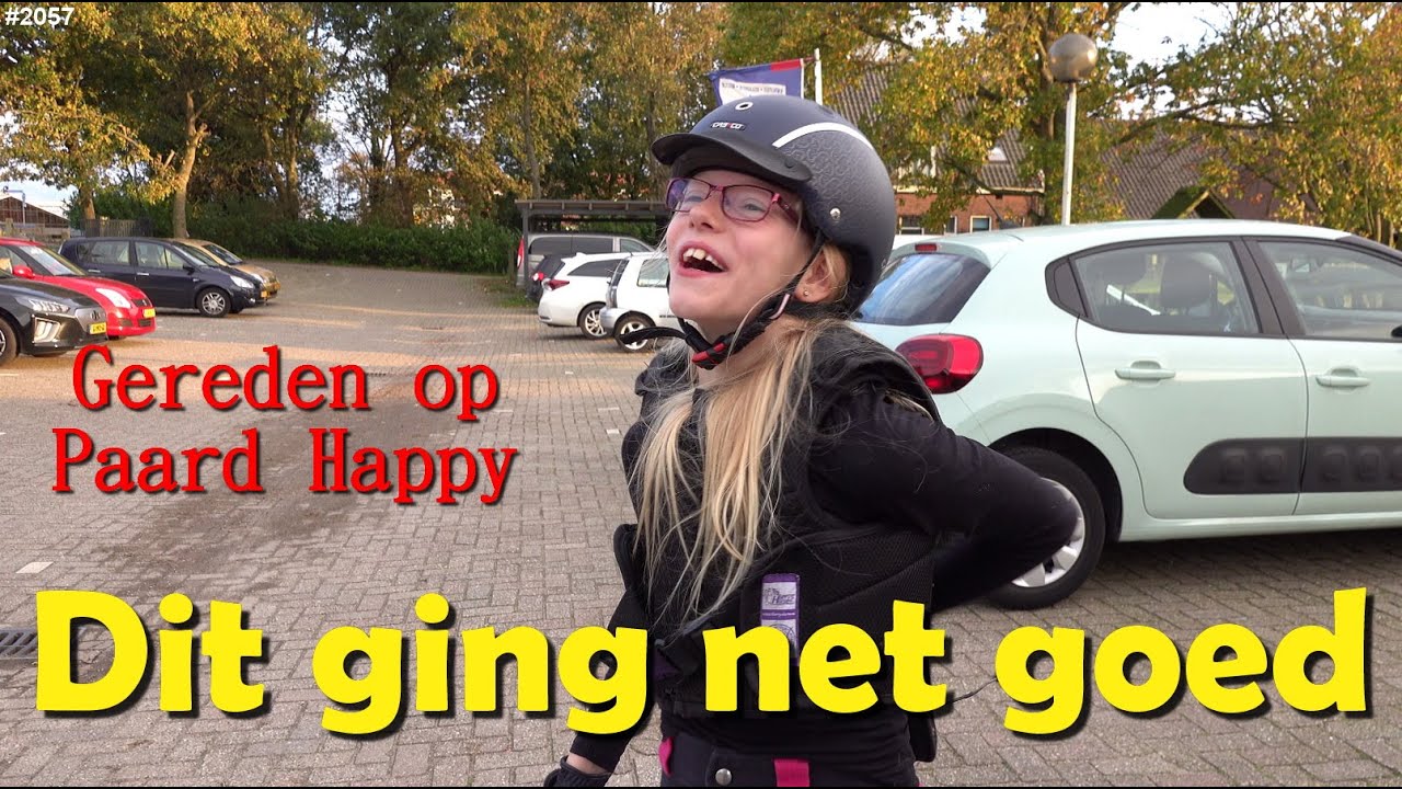 PAARD RIJDEN Op HAPPY. Oeps... AUW | Bobbi-Lee bij  Manege de Voorweg  #2057
