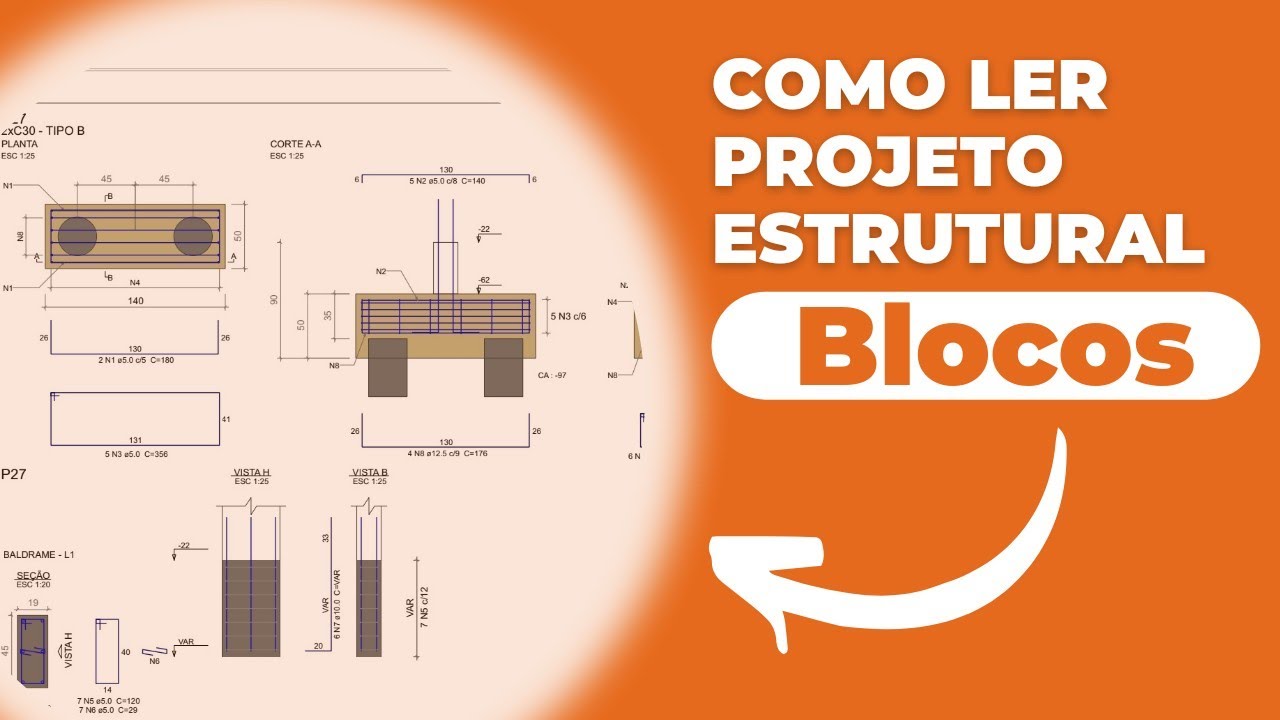 COMO LER PROJETO ESTRUTURAL #4  - BLOCOS