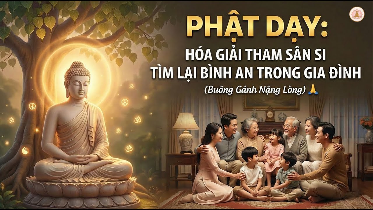 Phật Dạy: Hóa Giải Tham Sân Si & Tìm Lại Bình An Trong Gia Đình 🙏 (Buông Gánh Nặng Lòng)