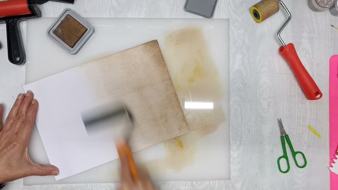 BRAYER POUR GEL PRESS FAIT MAISON. RÉCUPE. SCRAPBOOKING.