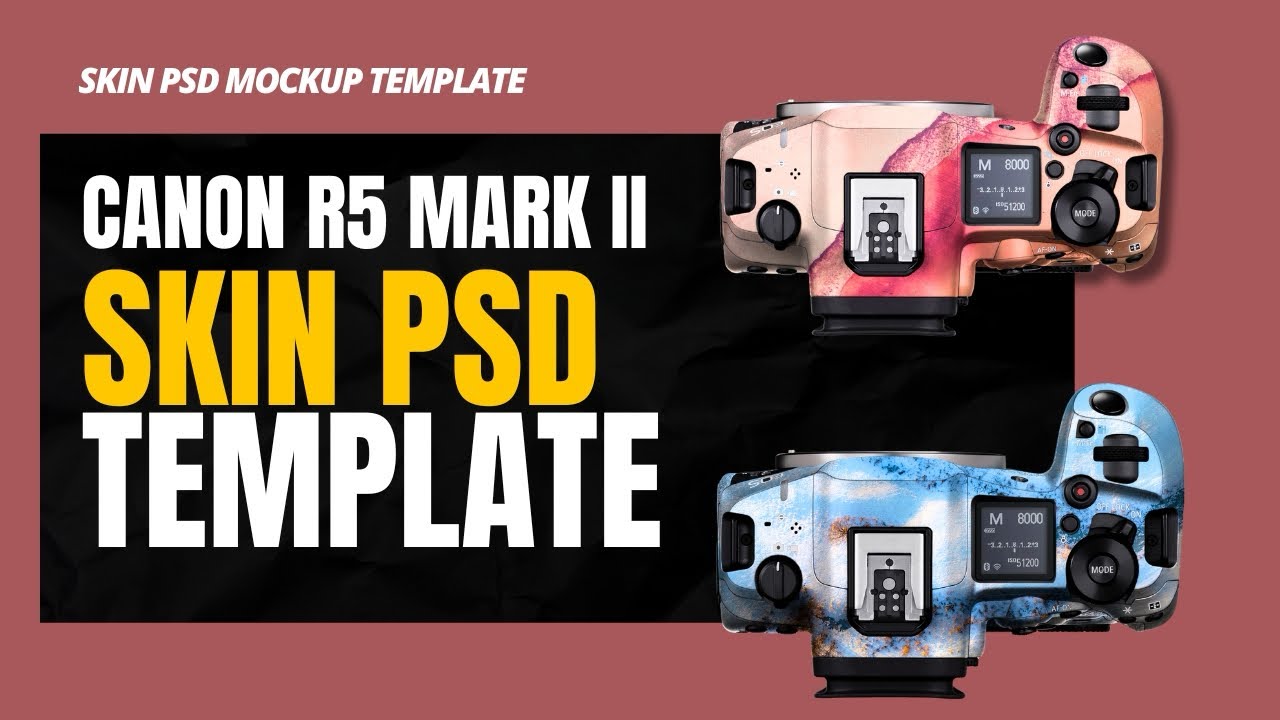 How to Use Canon R5 Mark II Skin PSD Mockup Template in Photoshop