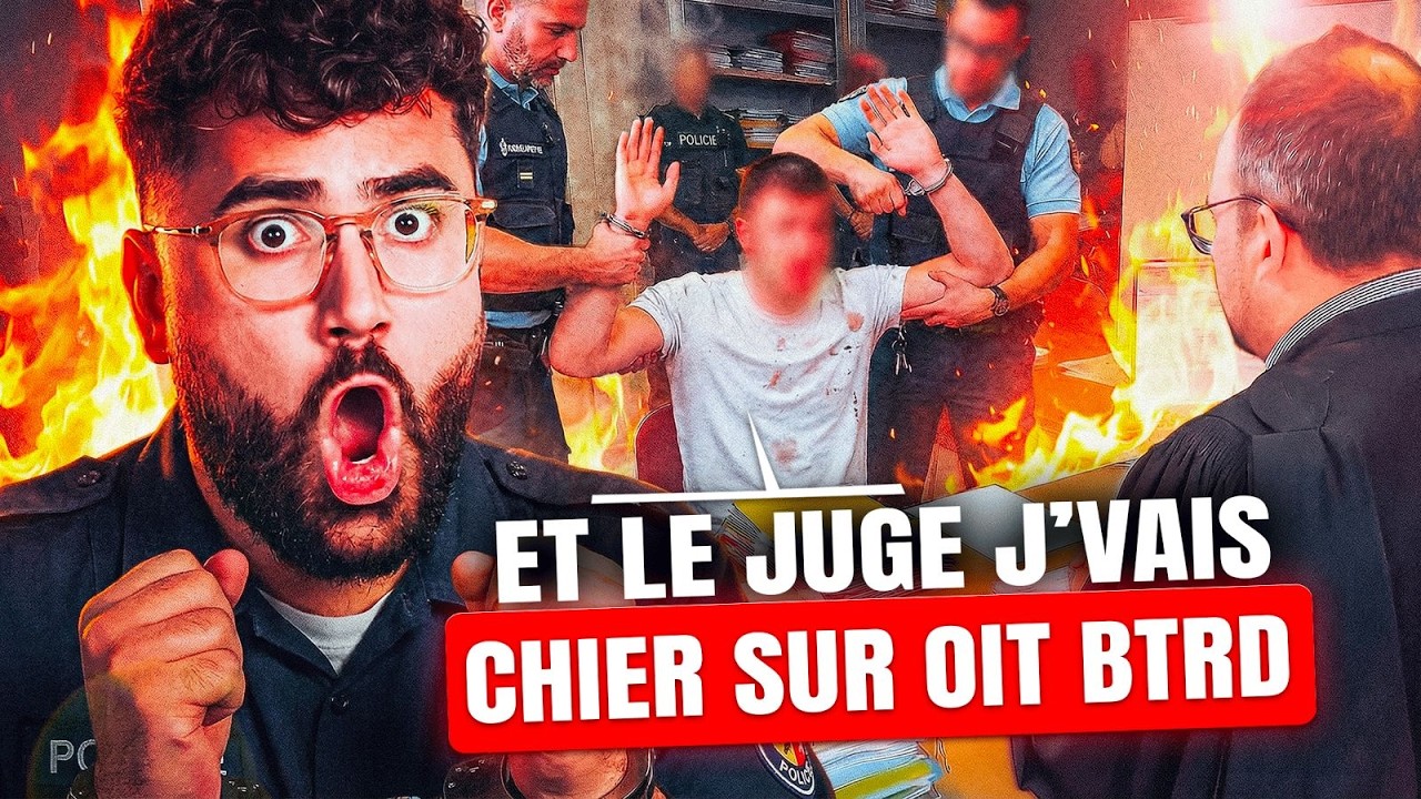 Il se FAIT IMMOBILISER par 5 POLICIERS en BELGIQUE ?! 🇧🇪 (react Face au Juge)