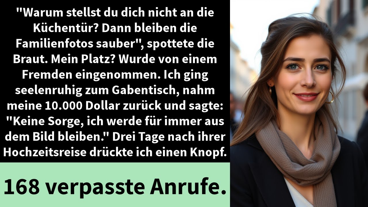 "Warum stellst du dich nicht an die Küchentür? Dann bleiben die Familienfotos sauber",