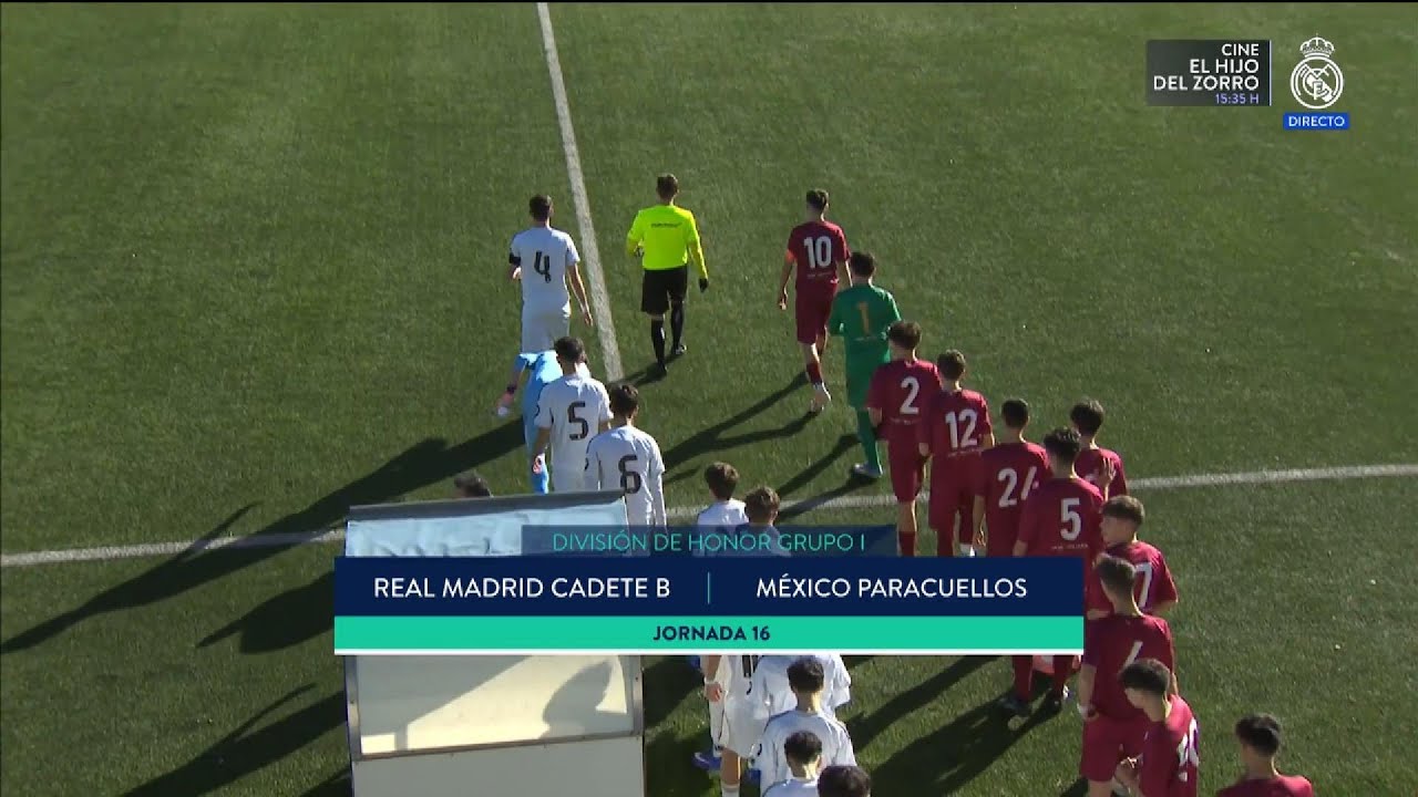 Real Madrid Cadete B - México Paracuellos (J16 - División de Honor Cadete) - RMTV