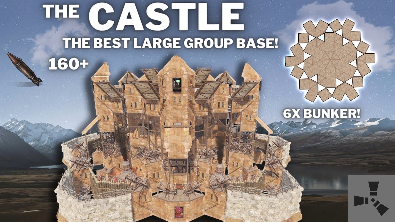 THE CASTLE TUTORIAL&bull;THE BEST LARGE GROUP BASE&bull;OPEN CORE&bull;6BUNKERS&bull;WIDEGAP&bull;FUNNELWALL&bull;BASEDESIGN 2023